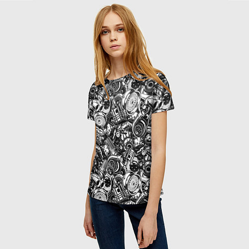 Женская футболка Автотюнинг - запчасти / 3D-принт – фото 3