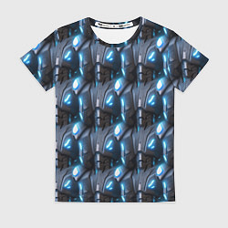 Женская футболка Кибернетическая броня синяя