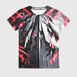 Футболка женская Адский доспех красный, цвет: 3D-принт