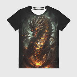 Футболка женская Древний огненный дракон символ 2024, цвет: 3D-принт