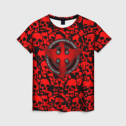 Футболка женская Thirty Seconds to Mars skull pattern, цвет: 3D-принт