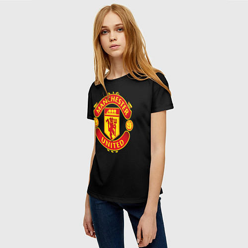 Женская футболка Manchester United fc club / 3D-принт – фото 3