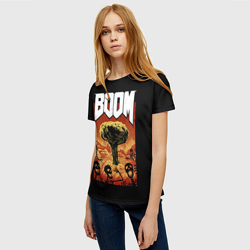Женская футболка Boom - Doom / 3D-принт – фото 3