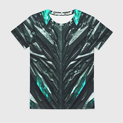 Женская футболка Зелёная малахитовая броня