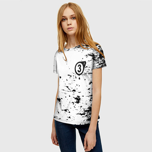 Женская футболка Half life краски текстура / 3D-принт – фото 3