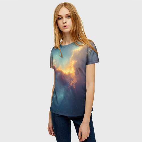 Женская футболка Космос вселенная / 3D-принт – фото 3