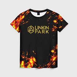 Футболка женская Linkin park огненный стиль, цвет: 3D-принт