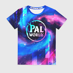 Футболка женская Palworld неоновый космос, цвет: 3D-принт