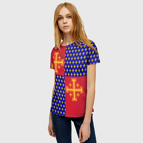 Женская футболка Сюрко рыцарей Антиохии / 3D-принт – фото 3