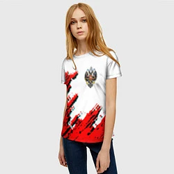 Футболка женская Россия герб империя, цвет: 3D-принт — фото 2
