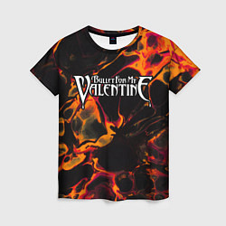 Женская футболка Bullet For My Valentine red lava