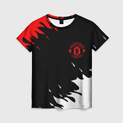 Футболка женская Manchester United flame fc, цвет: 3D-принт