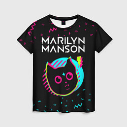 Футболка женская Marilyn Manson - rock star cat, цвет: 3D-принт