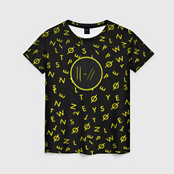 Футболка женская Twenty one pilots pattern rock yellow, цвет: 3D-принт