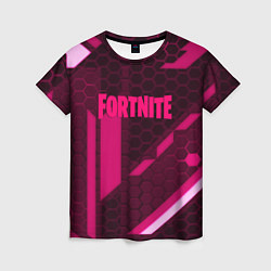 Футболка женская Fortnite броня розовая эпик, цвет: 3D-принт