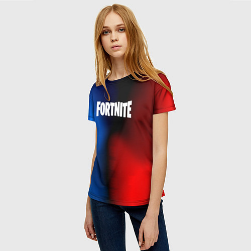 Женская футболка Fortnite game gradient / 3D-принт – фото 3