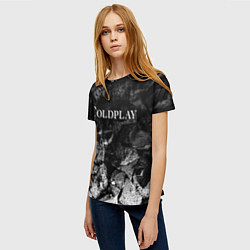 Футболка женская Coldplay black graphite, цвет: 3D-принт — фото 2