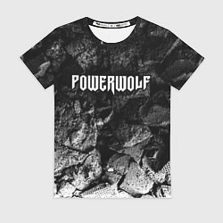 Футболка женская Powerwolf black graphite, цвет: 3D-принт