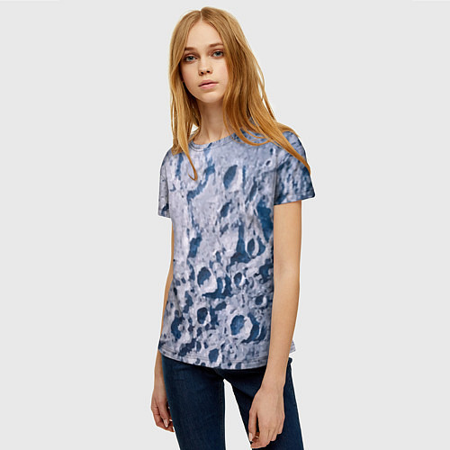 Женская футболка Кратеры на Луне - star dust / 3D-принт – фото 3