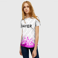 Футболка женская Bayer 04 pro football посередине, цвет: 3D-принт — фото 2