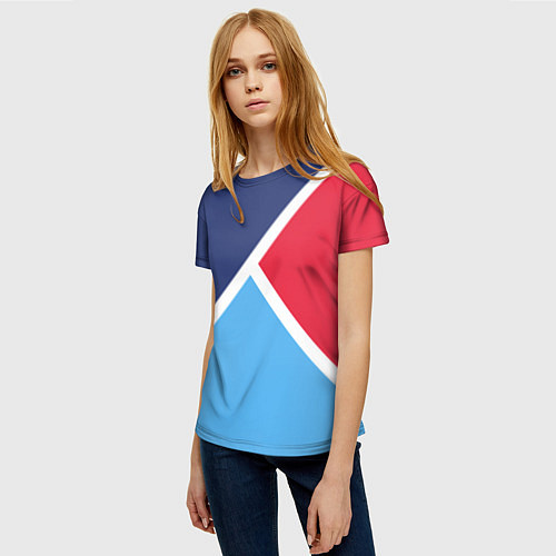 Женская футболка Расцветка из 90 / 3D-принт – фото 3