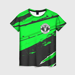 Футболка женская Manchester United sport green, цвет: 3D-принт