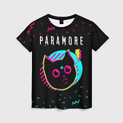 Футболка женская Paramore - rock star cat, цвет: 3D-принт