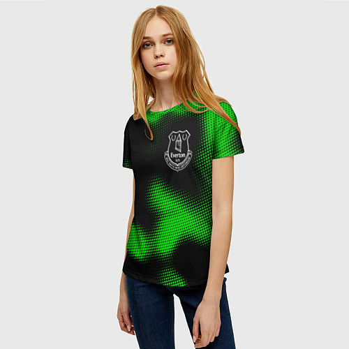 Женская футболка Everton sport halftone / 3D-принт – фото 3