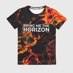 Футболка женская Bring Me the Horizon red lava, цвет: 3D-принт