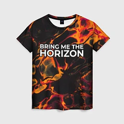 Футболка женская Bring Me the Horizon red lava, цвет: 3D-принт