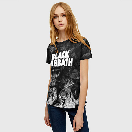 Женская футболка Black Sabbath black graphite / 3D-принт – фото 3