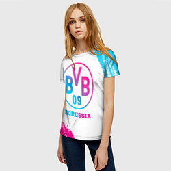 Футболка женская Borussia neon gradient style, цвет: 3D-принт — фото 2