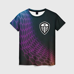 Футболка женская Leeds United футбольная сетка, цвет: 3D-принт