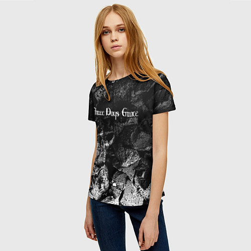 Женская футболка Three Days Grace black graphite / 3D-принт – фото 3