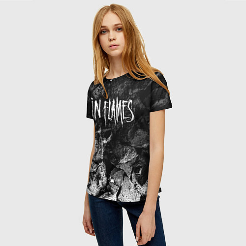 Женская футболка In Flames black graphite / 3D-принт – фото 3