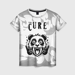 Футболка женская The Cure рок панда на светлом фоне, цвет: 3D-принт