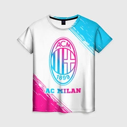 Футболка женская AC Milan neon gradient style, цвет: 3D-принт