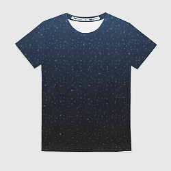 Женская футболка Абстрактный сине-чёрный ночной