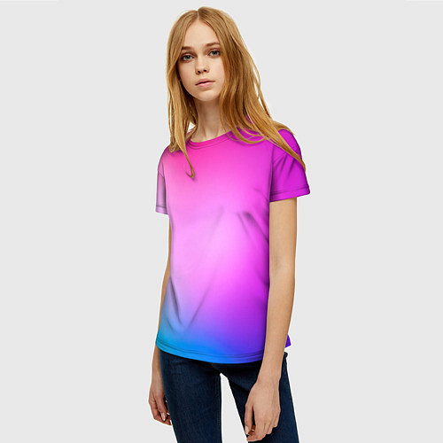 Женская футболка Colorful gradient / 3D-принт – фото 3