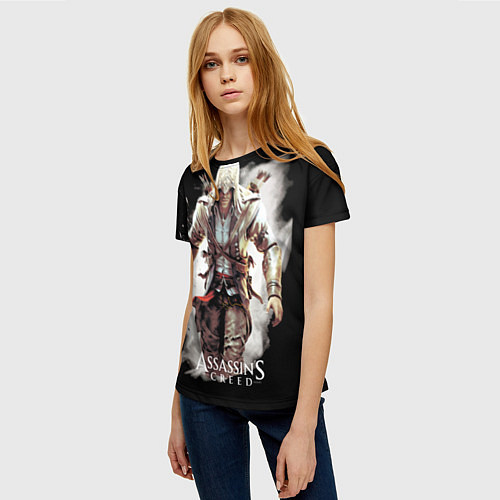 Женская футболка Assassins creed белая пыль / 3D-принт – фото 3