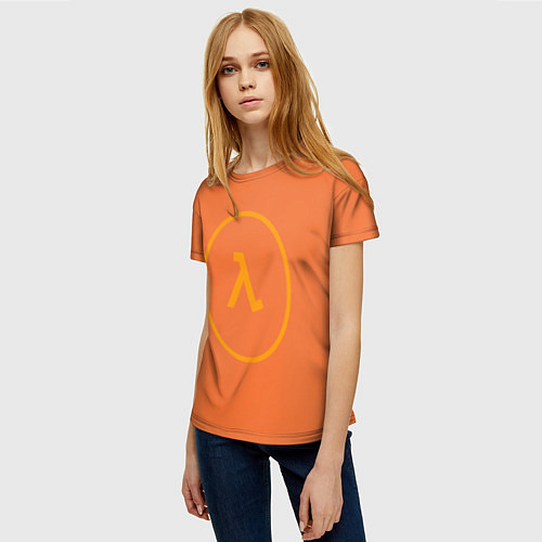 Женская футболка Half-Life оранжевый / 3D-принт – фото 3