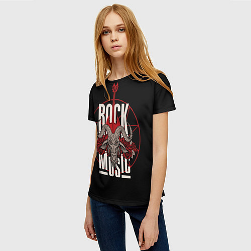 Женская футболка Рок музыка - тяжёлый рок / 3D-принт – фото 3