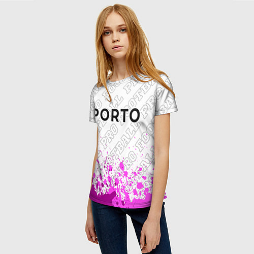 Женская футболка Porto pro football посередине / 3D-принт – фото 3