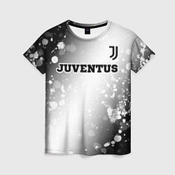 Футболка женская Juventus sport на светлом фоне посередине, цвет: 3D-принт