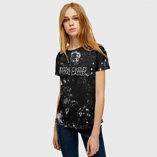 Женская футболка Crystal Castles black ice / 3D-принт – фото 3