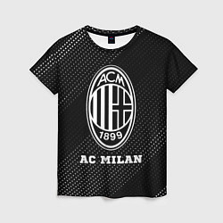 Футболка женская AC Milan sport на темном фоне, цвет: 3D-принт
