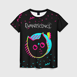 Футболка женская Evanescence - rock star cat, цвет: 3D-принт