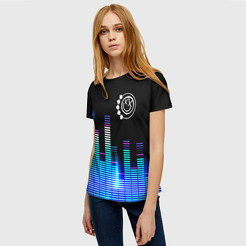 Женская футболка Blink 182 эквалайзер / 3D-принт – фото 3