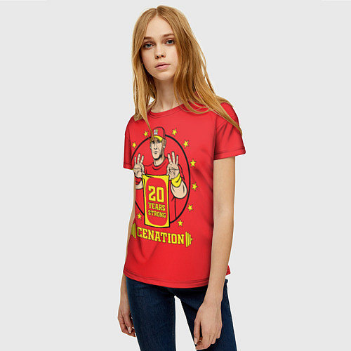 Женская футболка Джон Сина - двадцатилетие / 3D-принт – фото 3