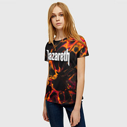 Футболка женская Nazareth red lava, цвет: 3D-принт — фото 2